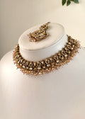 Crystal Necklace Set - Golden Champagne
