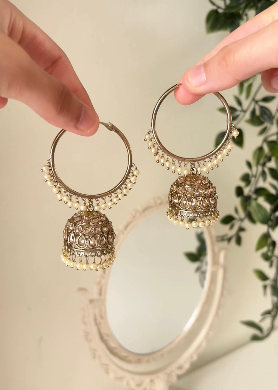 TIANA - Golden Jhumka Hoops