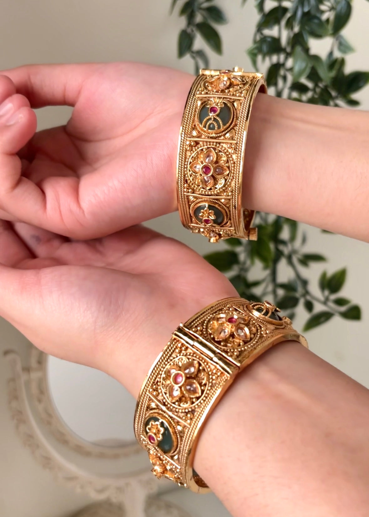 HAYAAT - Gold Plated Bangles (pair)