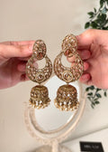 ESHAL - Golden Jhumka - Oversized