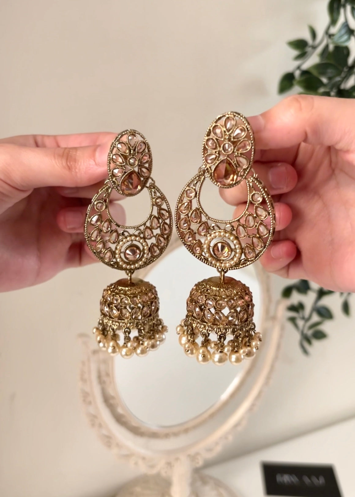 ESHAL - Golden Jhumka - Oversized