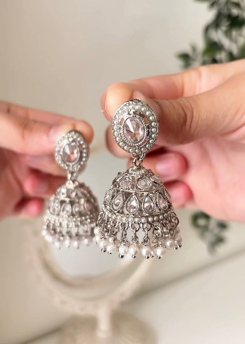 CHAND - Silver Jhumka