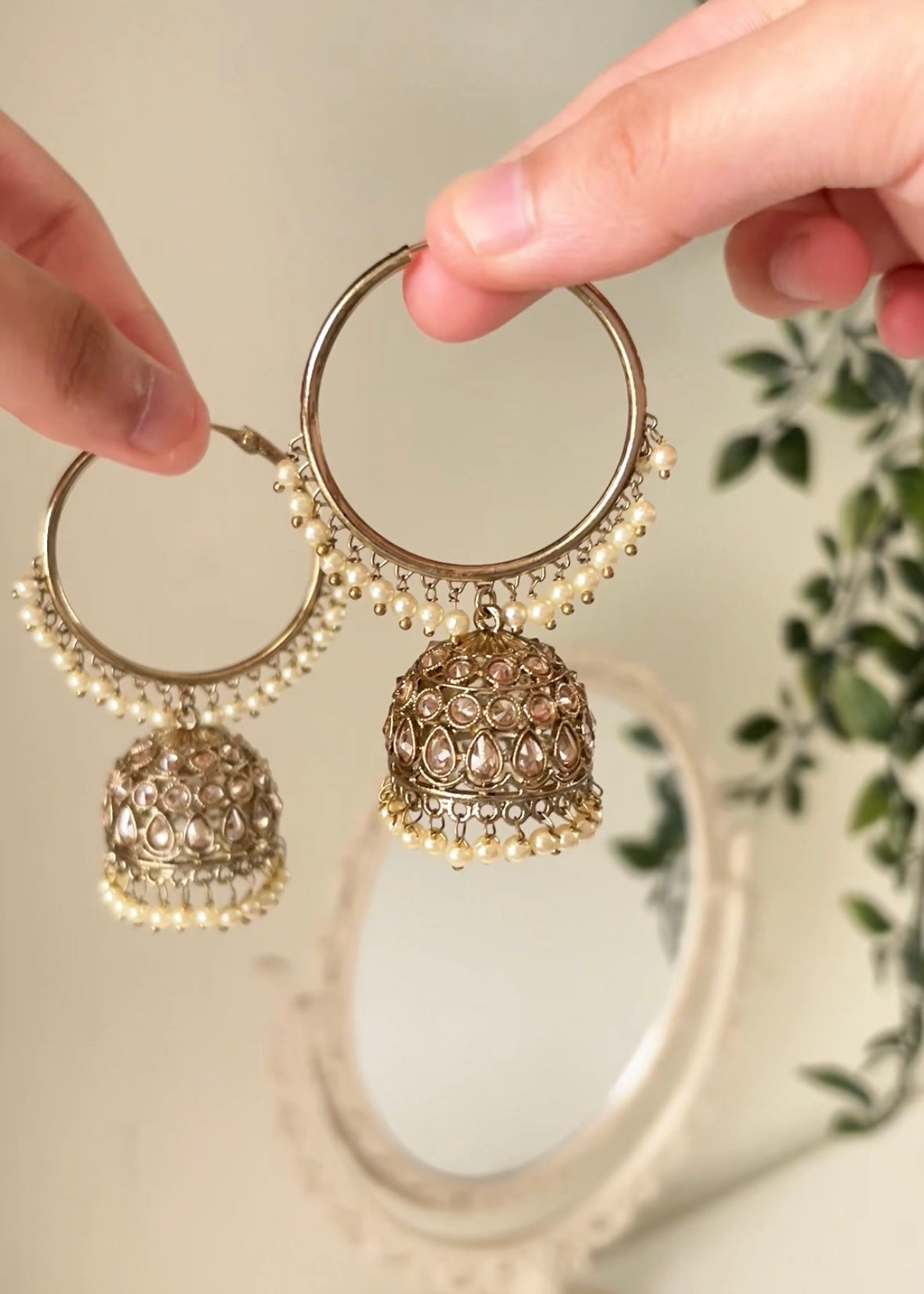 TIANA - Golden Jhumka Hoops