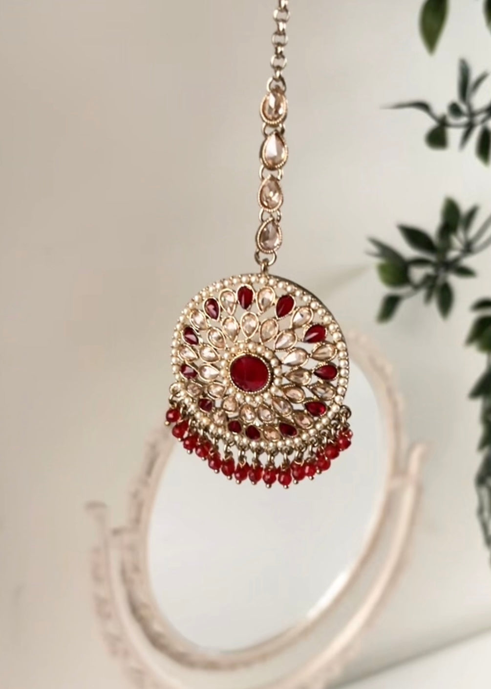 ALAIYA - Hoop Jhumka Tikka Set