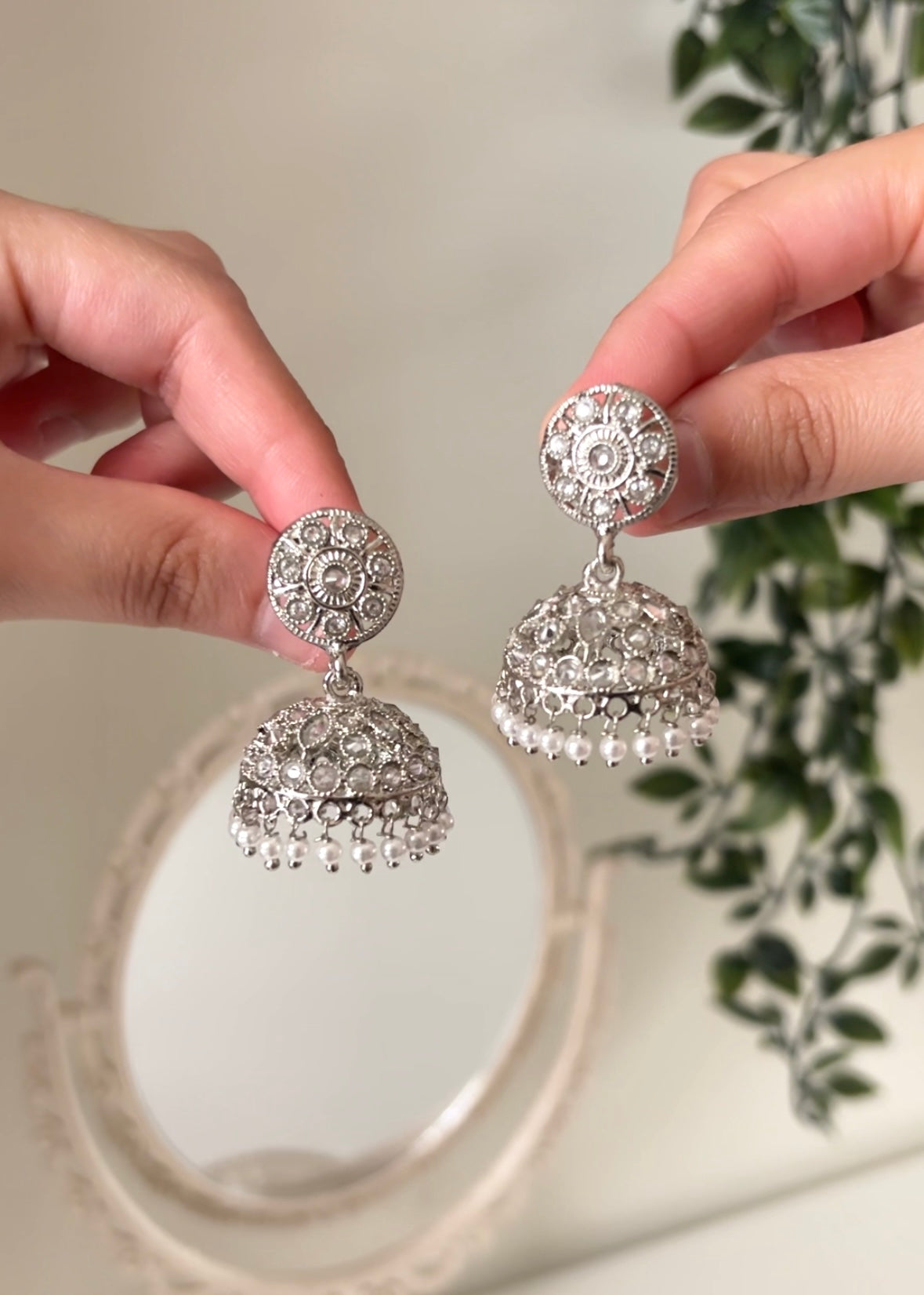 MIRAY - Silver & Golden Mini Jhumka