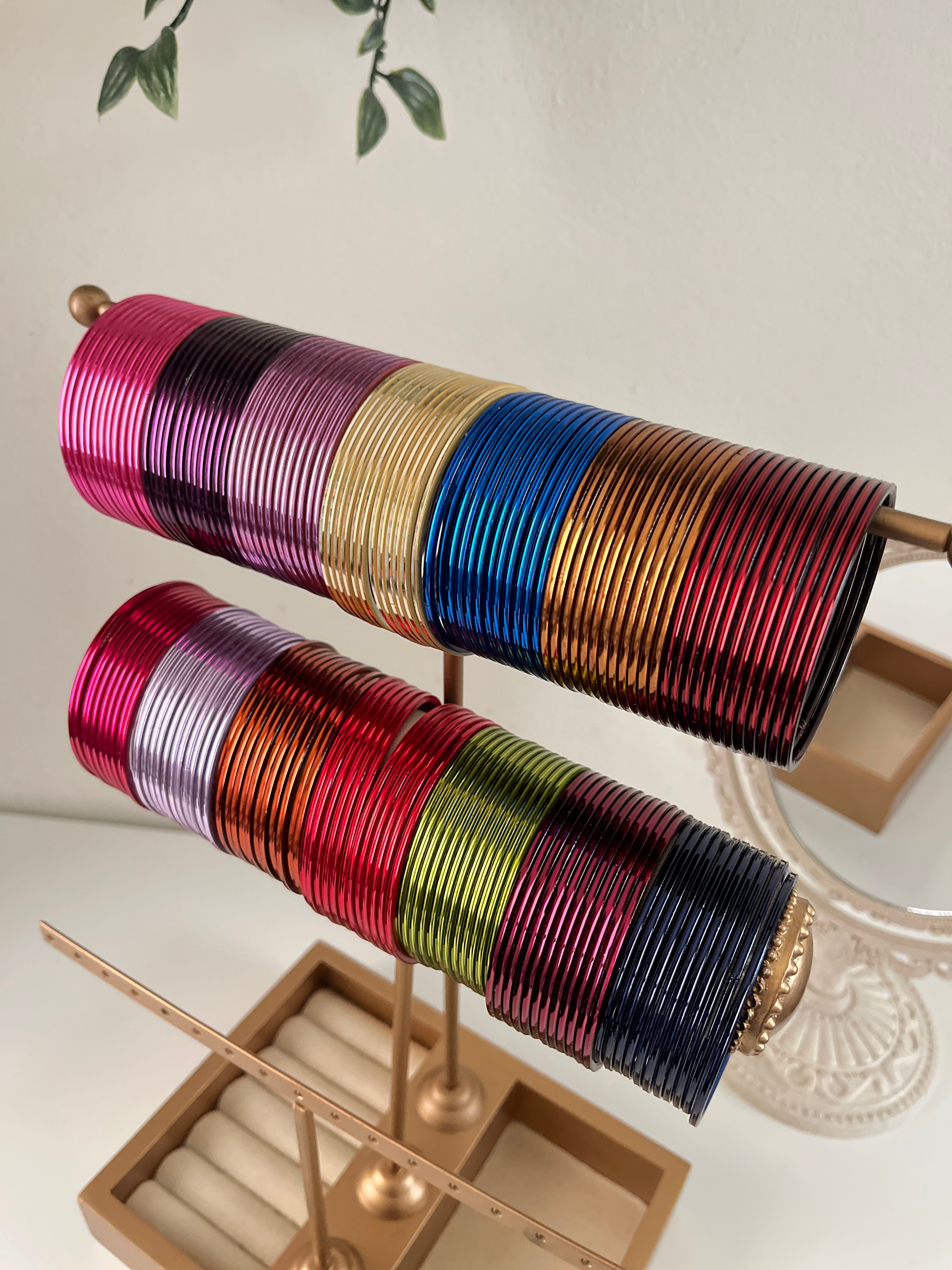 Chatpatti Bangles Set of 12 | Colourful Metallic Churiyan