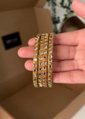 KUNDAN MIRROR BANGLES - Set of 4
