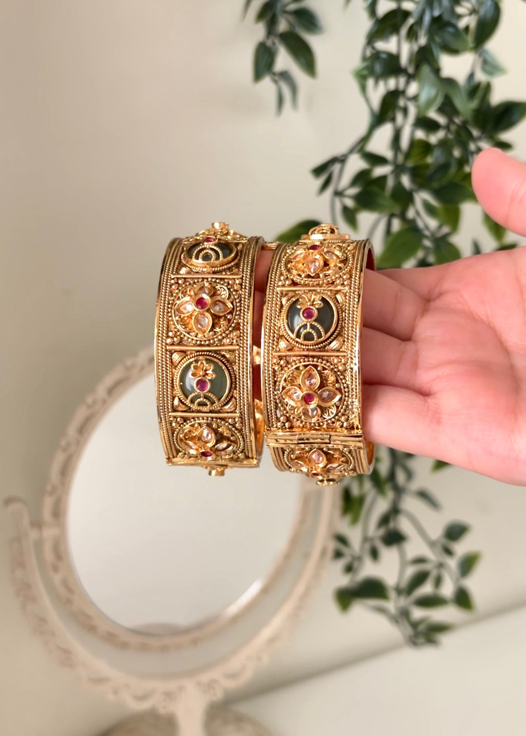 HAYAAT - Gold Plated Bangles (pair)