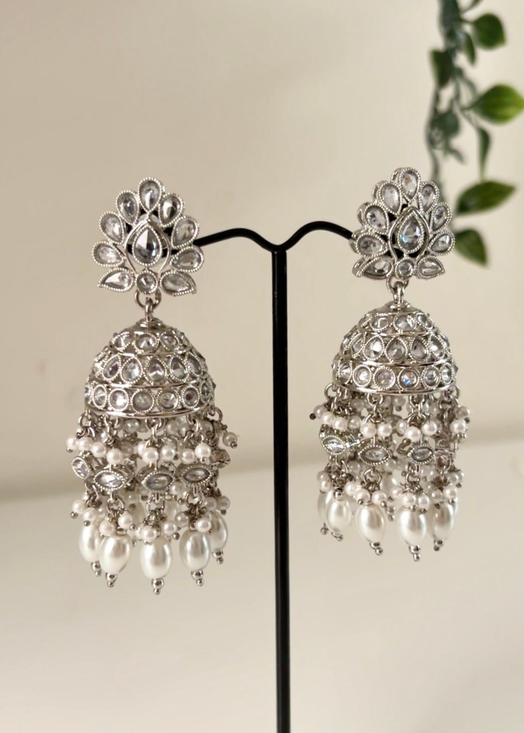 MARWA - Silver Statement Jhumka