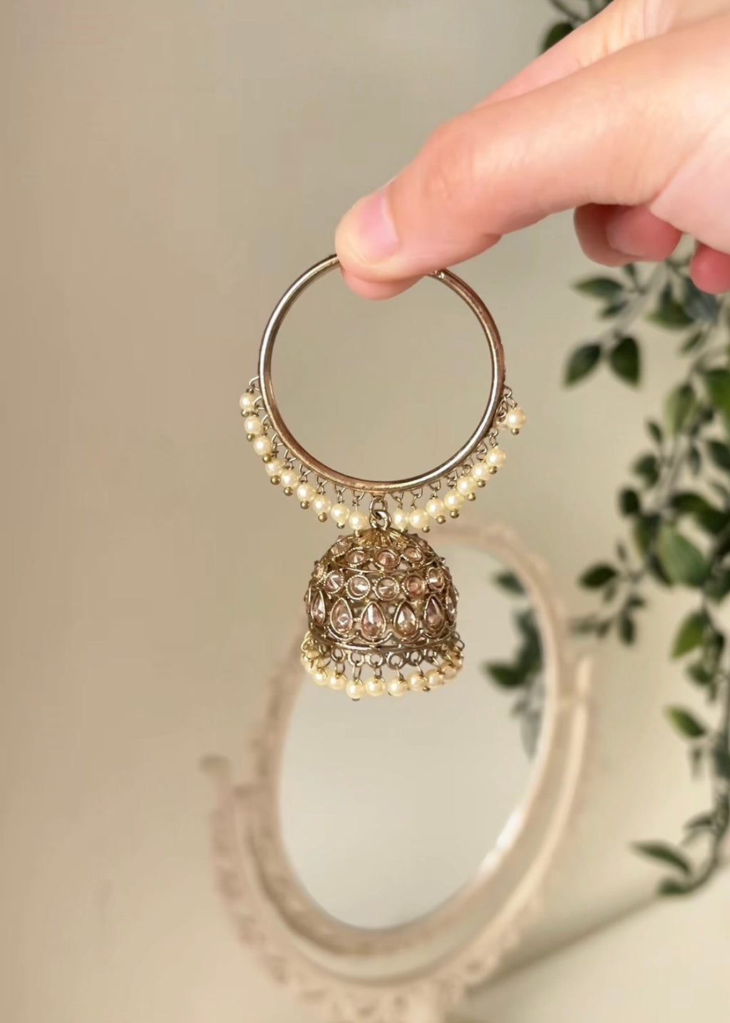 TIANA - Golden Jhumka Hoops