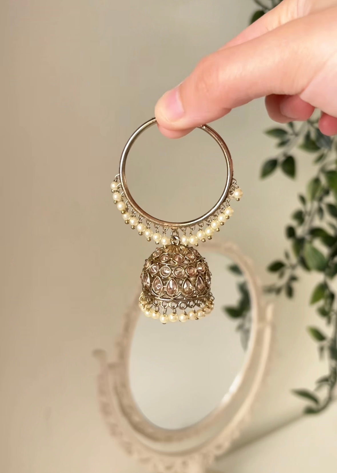 TIANA - Golden Jhumka Hoops