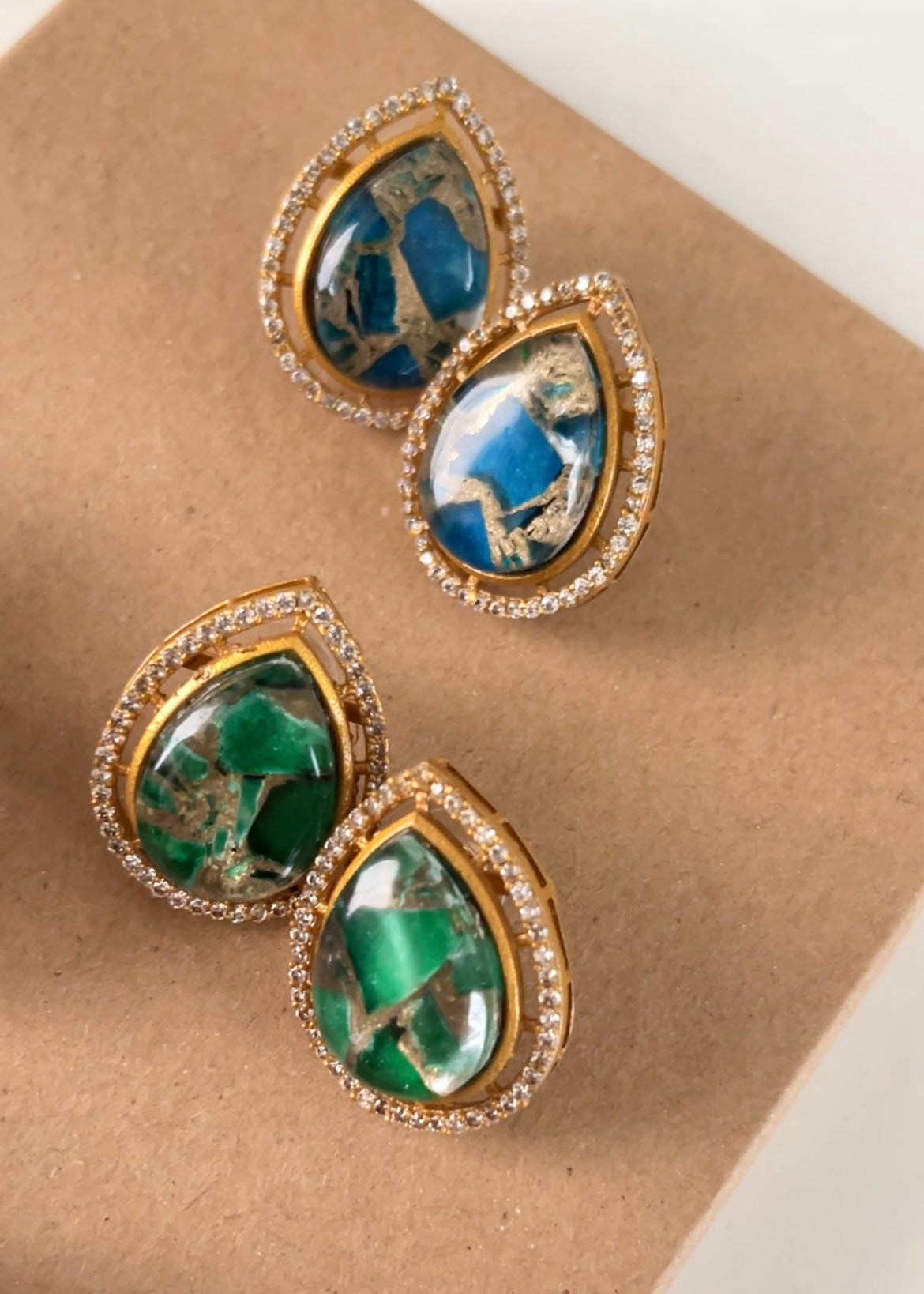 Doublet Stone - Studs Earrings