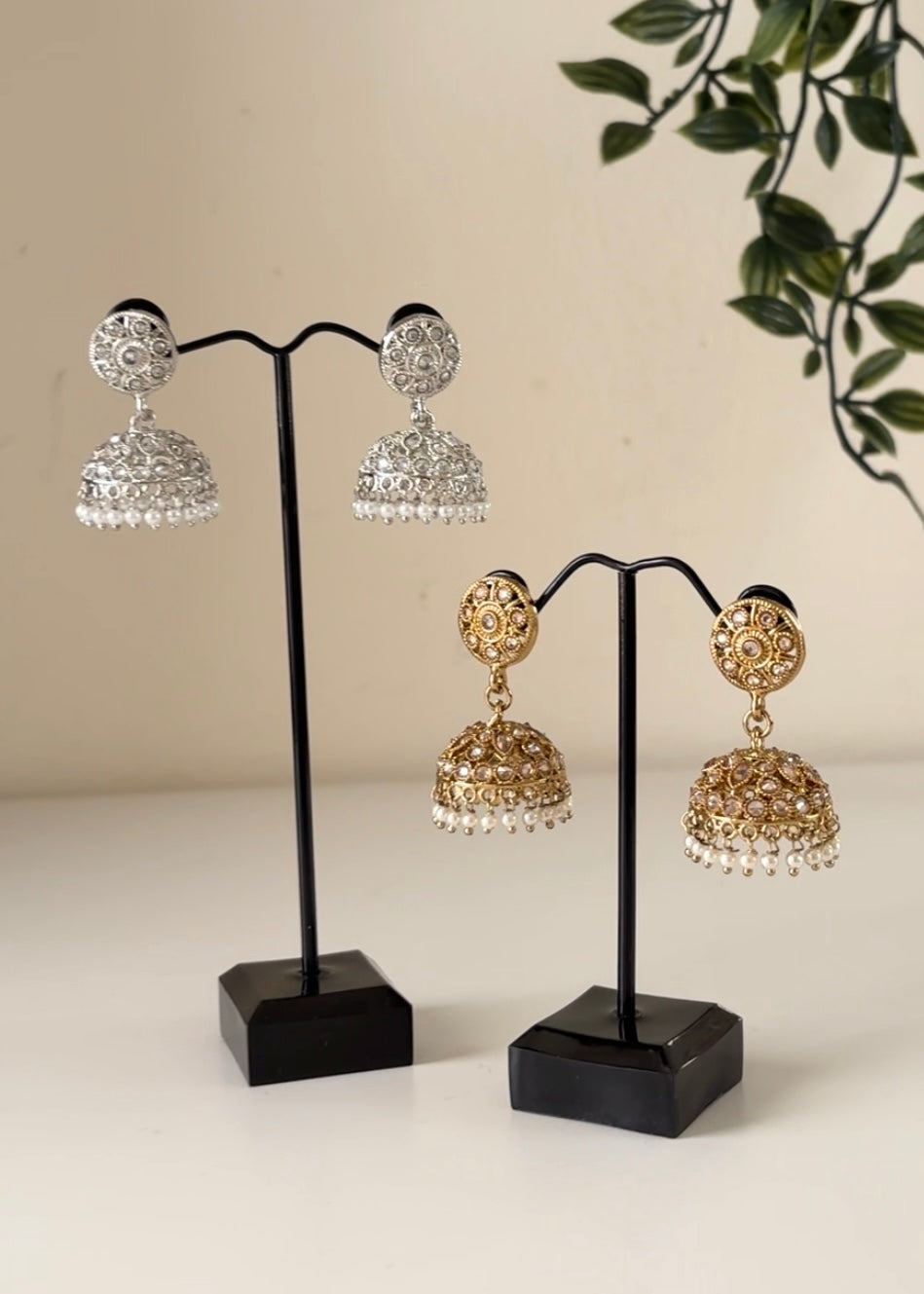 MIRAY - Silver & Golden Mini Jhumka