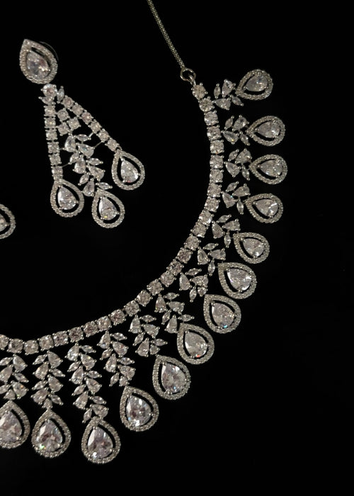 AD Silver Necklace Set