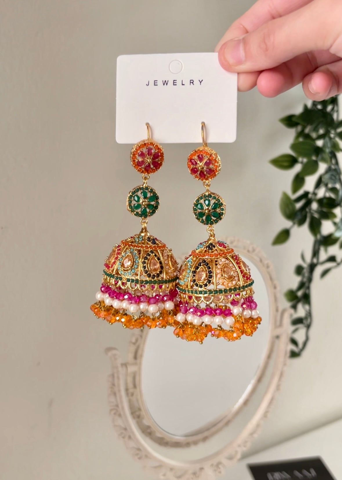 SNEHA - Nauratan Oversized Jhumka