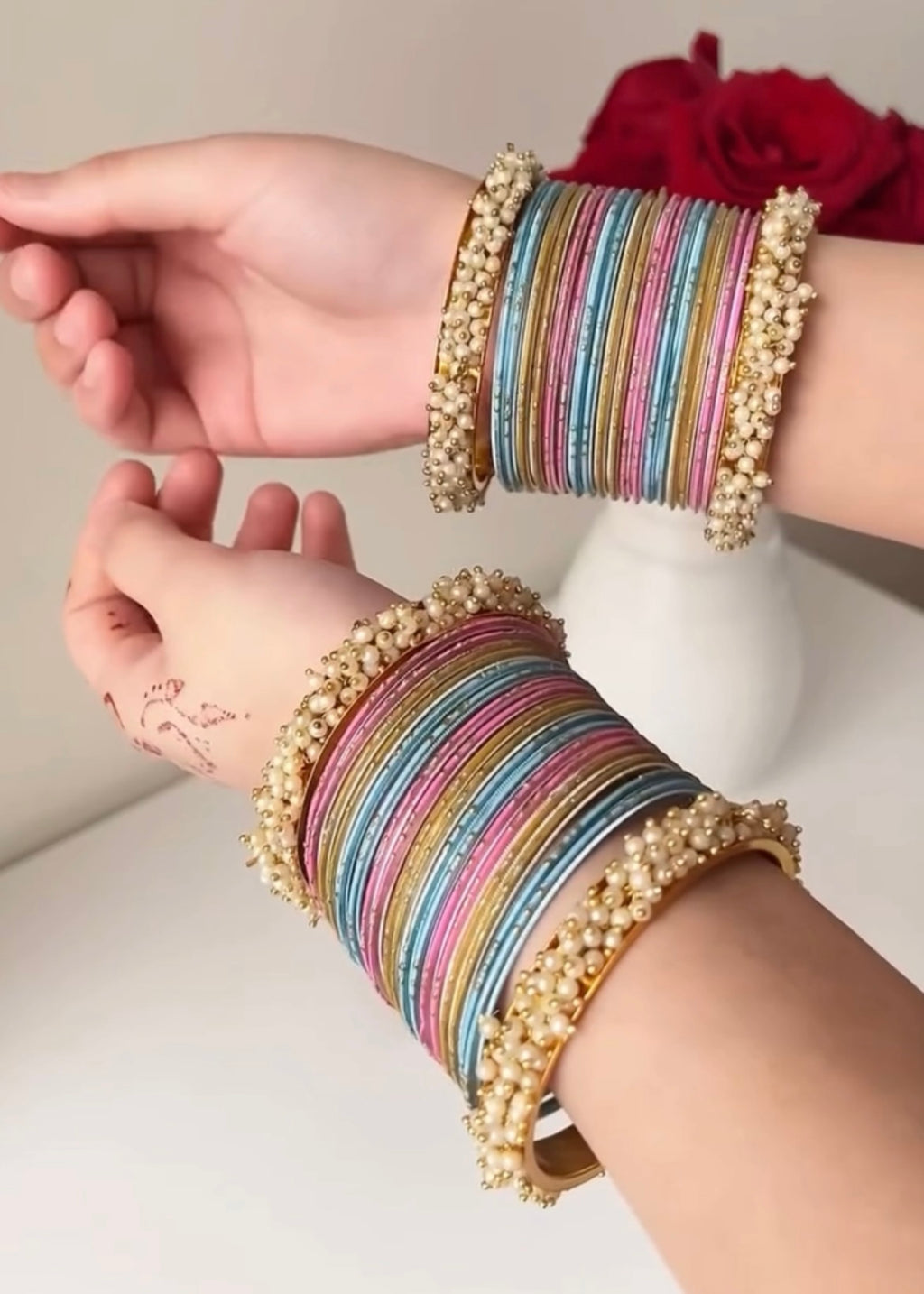 Gajra Pearl Bangles