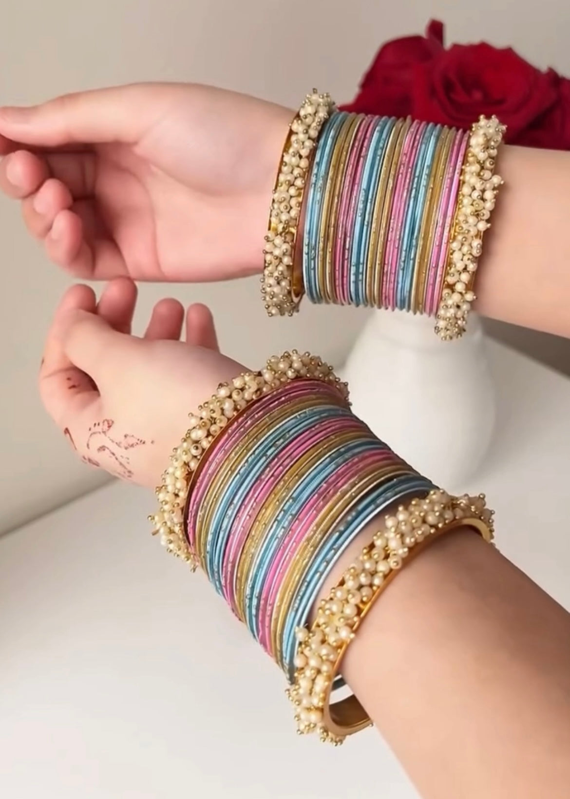 Gajra Pearl Bangles