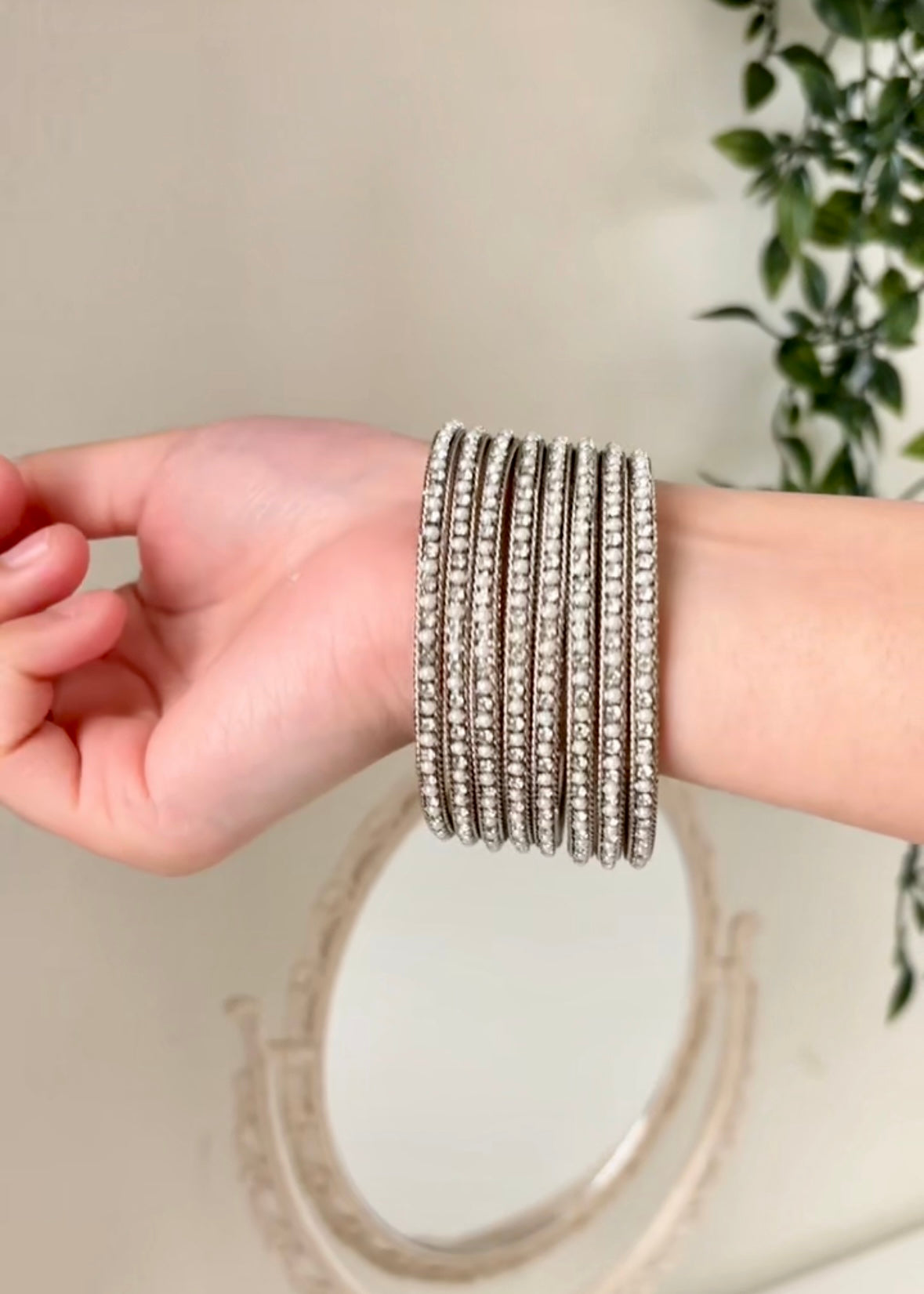 SILVER PEARL - Bangles Set