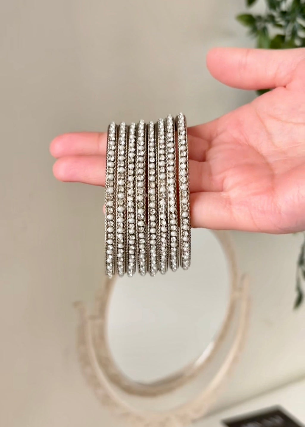 SILVER PEARL - Bangles Set