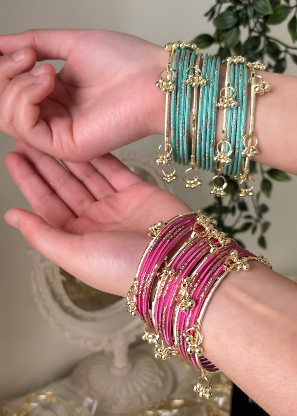 Gold Kashmiri Bangles - Set of 4