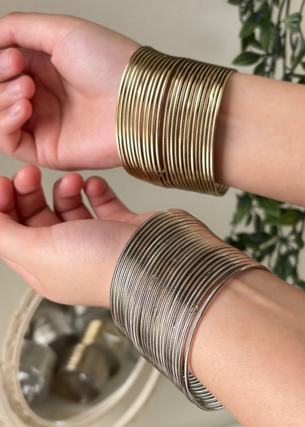 Vintage Bangles - Gold & Silver