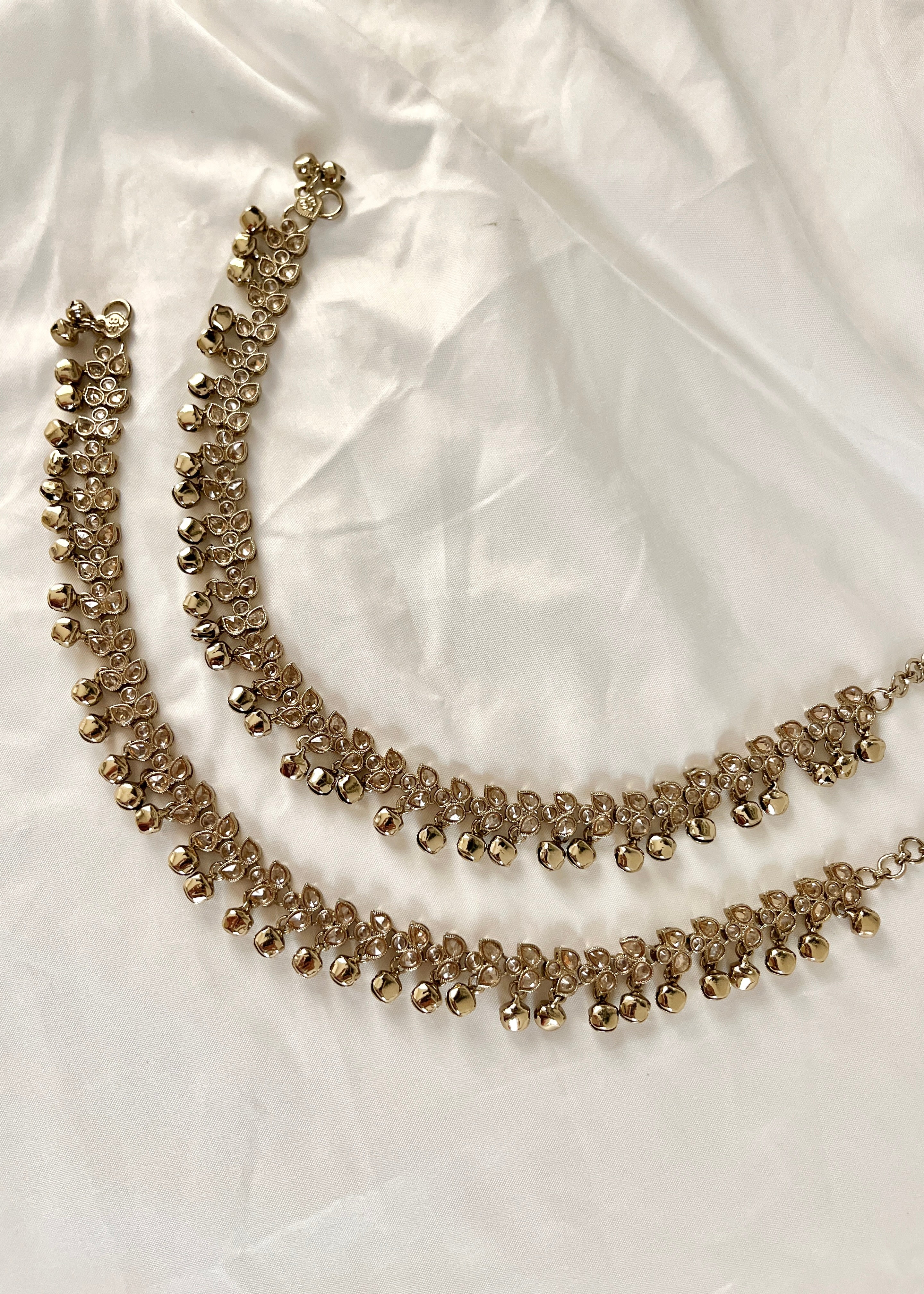 Antique Gold Ghungroo Anklets
