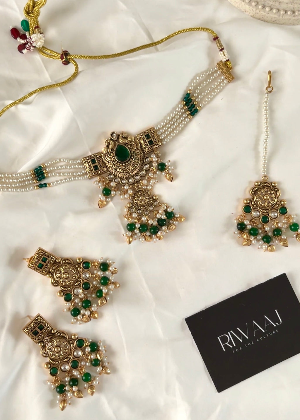 AMIRA - Heritage Gold Plated Necklace/Choker Set