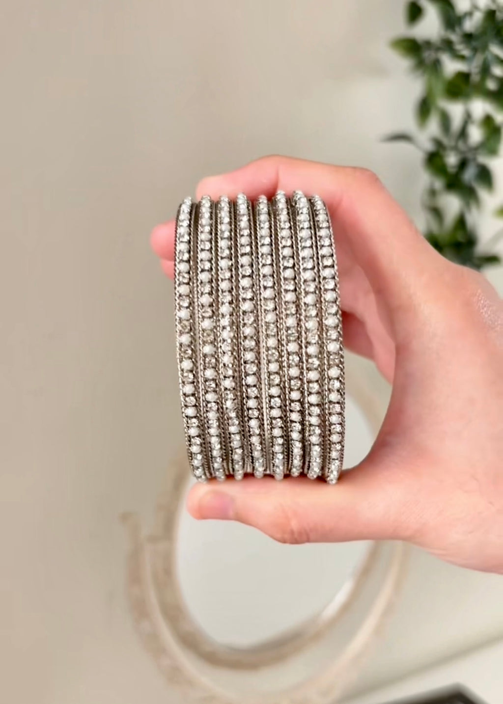 SILVER PEARL - Bangles Set