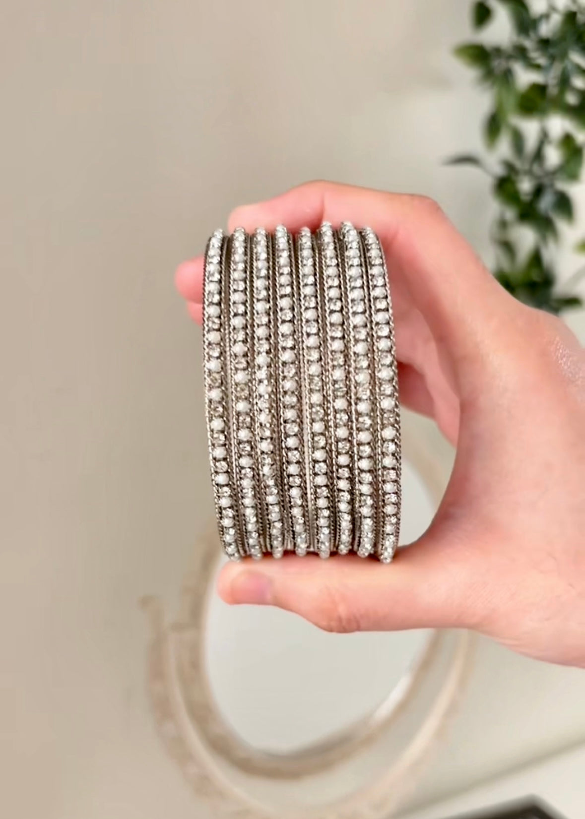 SILVER PEARL - Bangles Set