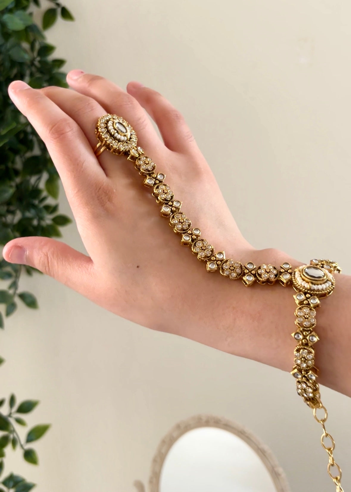 KIRAN - Gold Hathphool (Pair)