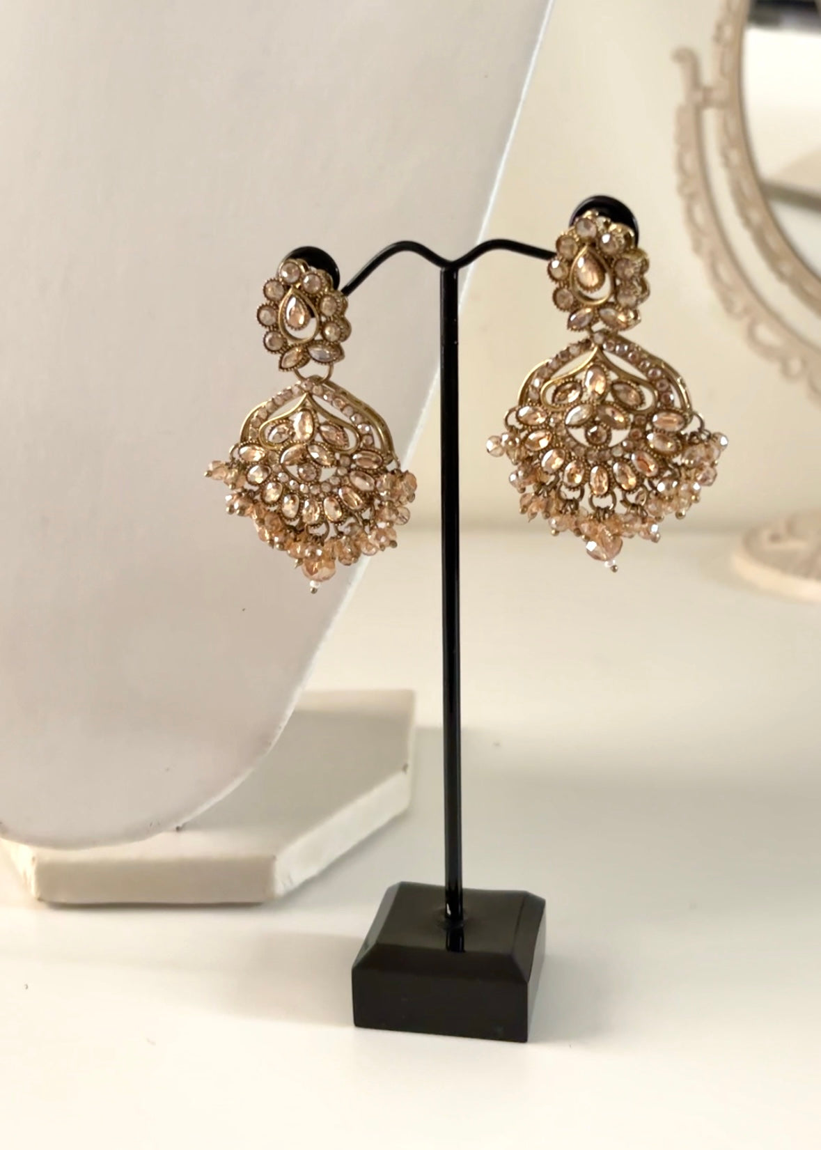 Crystal Necklace Set - Golden Champagne