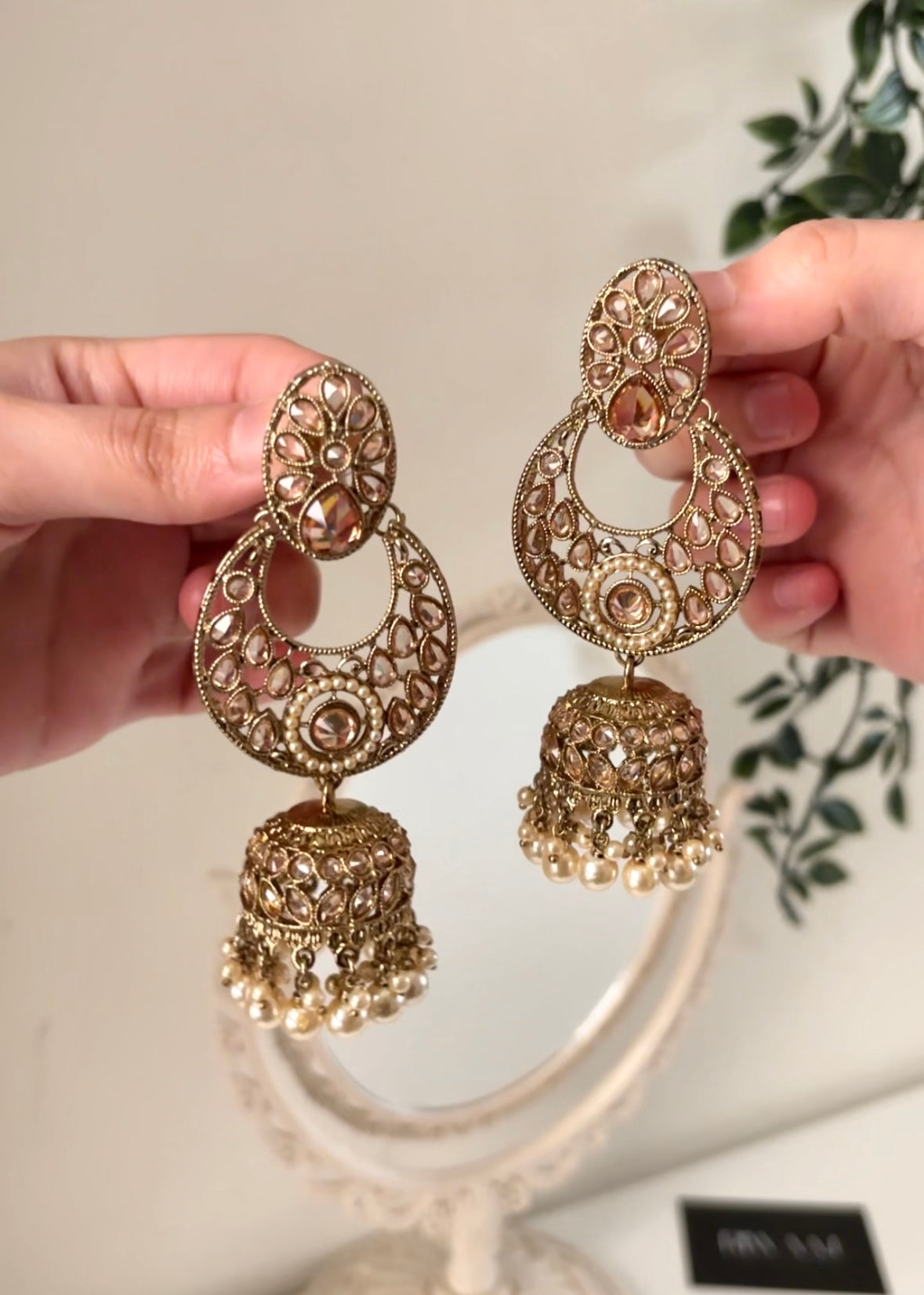 ESHAL - Golden Jhumka - Oversized