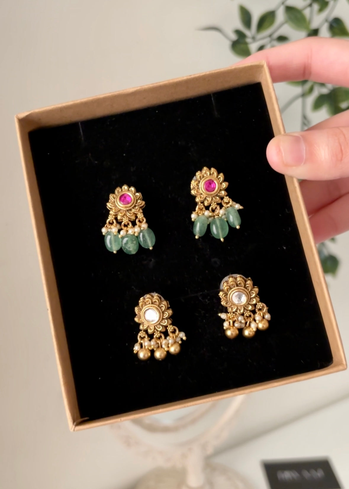 RIDHA - Gold Plated Studs