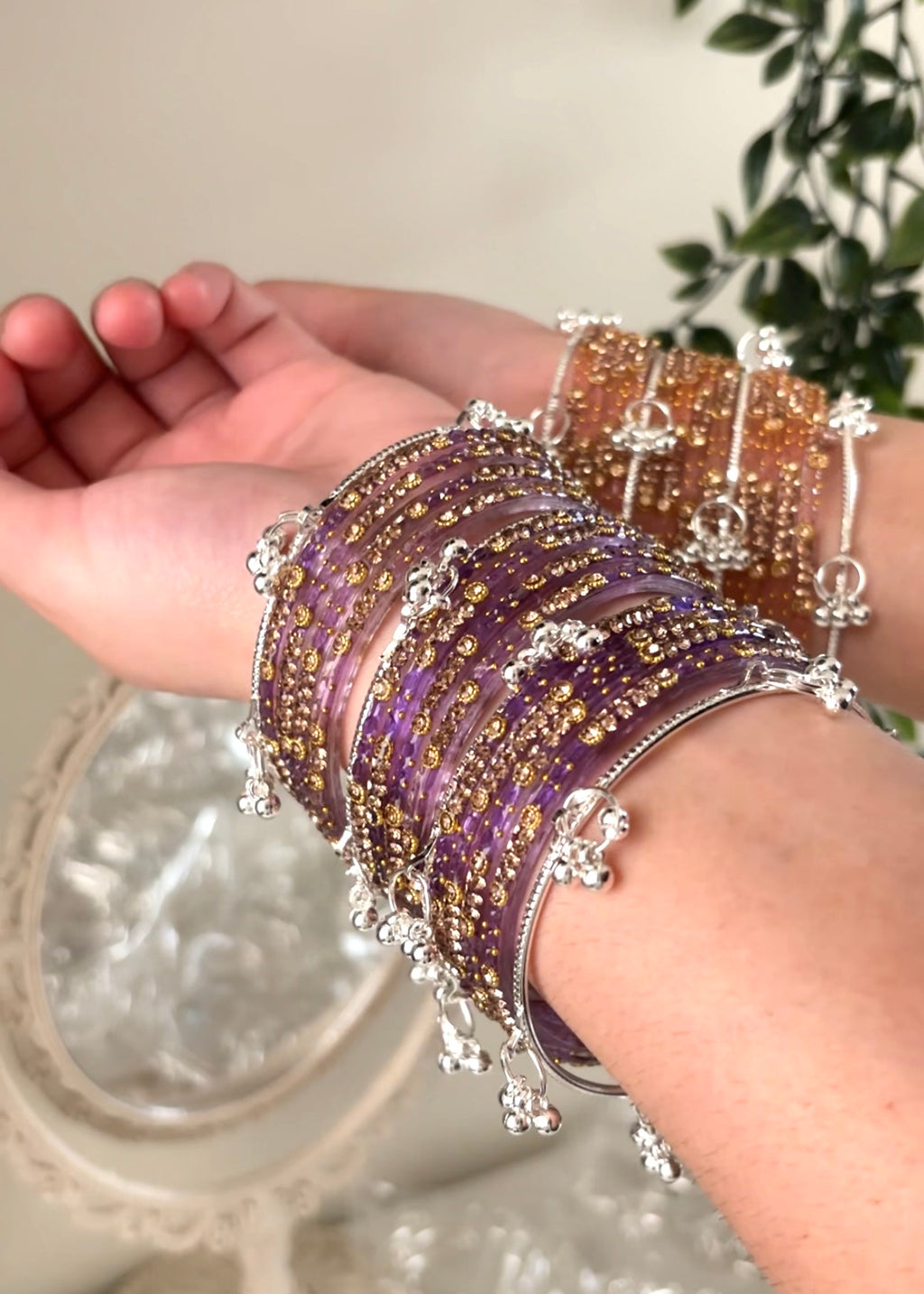 Silver Kashmiri Bangles - Set Of 4