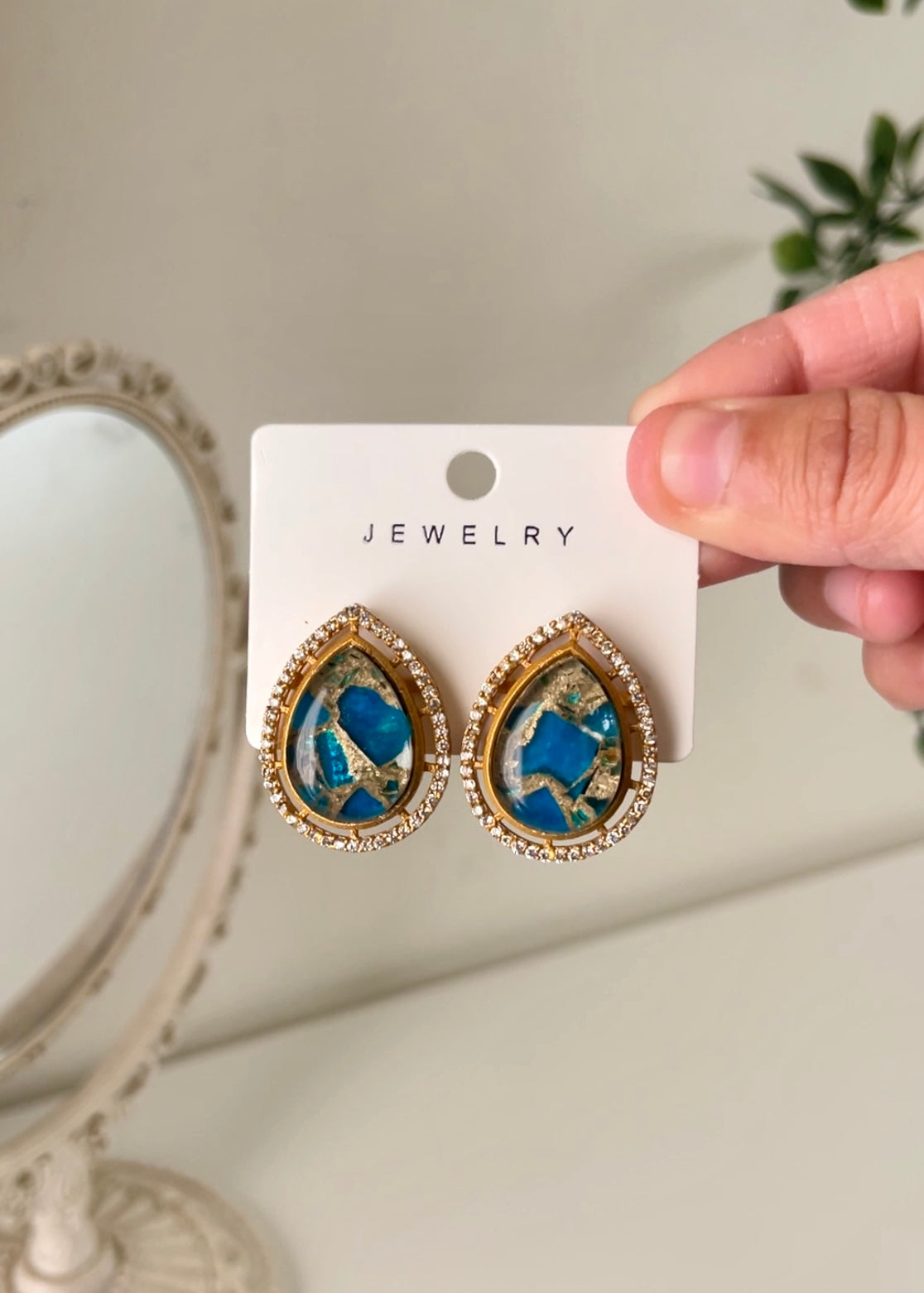Doublet Stone - Studs Earrings