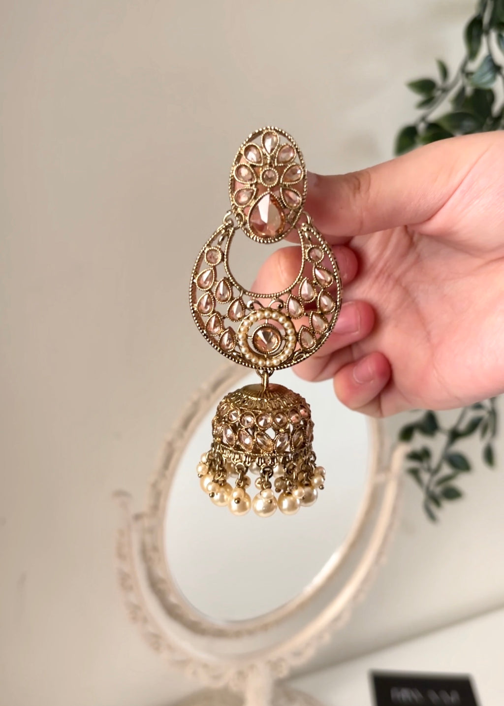 ESHAL - Golden Jhumka - Oversized