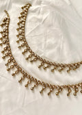 Golden Ghungroo & Crystal Anklets (pair)