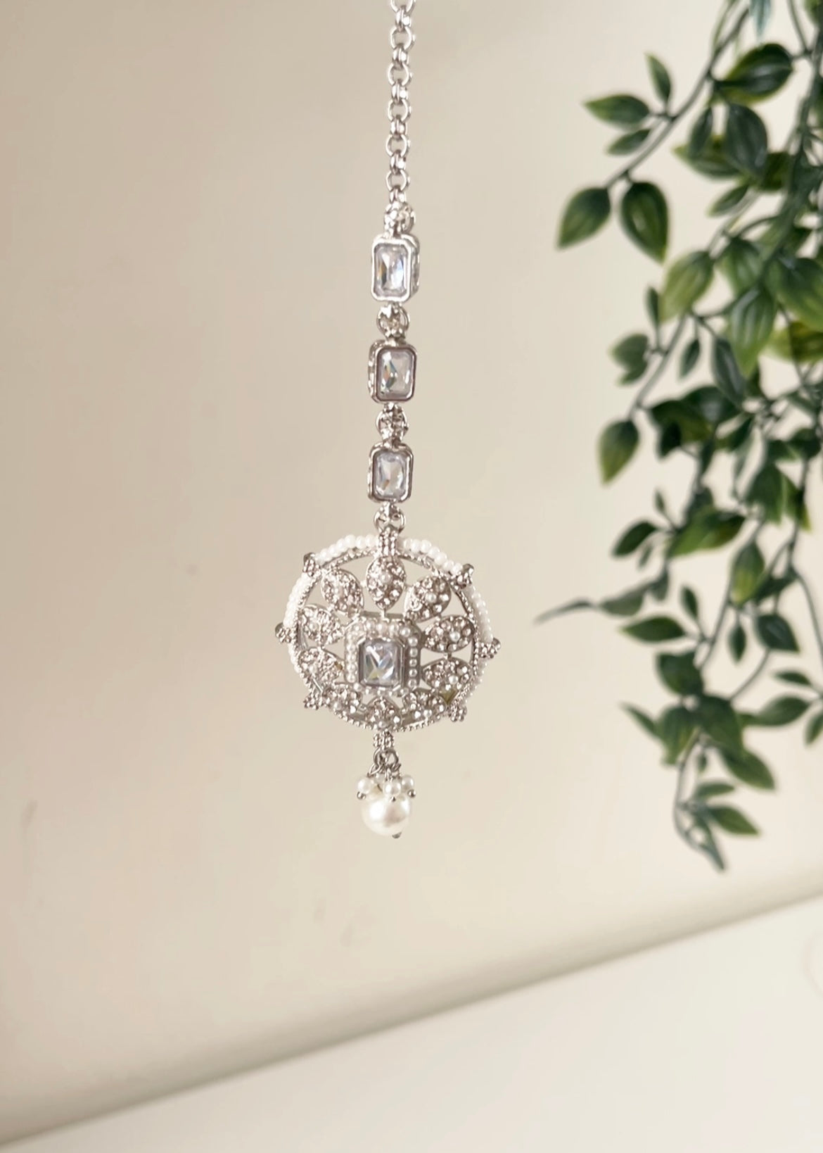 BLANCA - Silver Jhumka Tikka Set