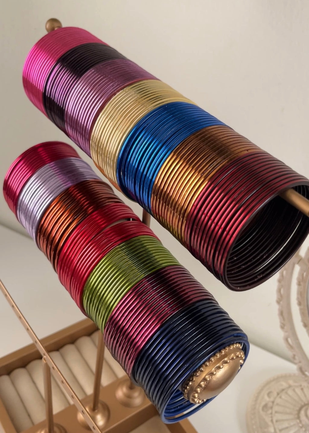 Chatpatti Bangles Set of 12 | Colourful Metallic Churiyan