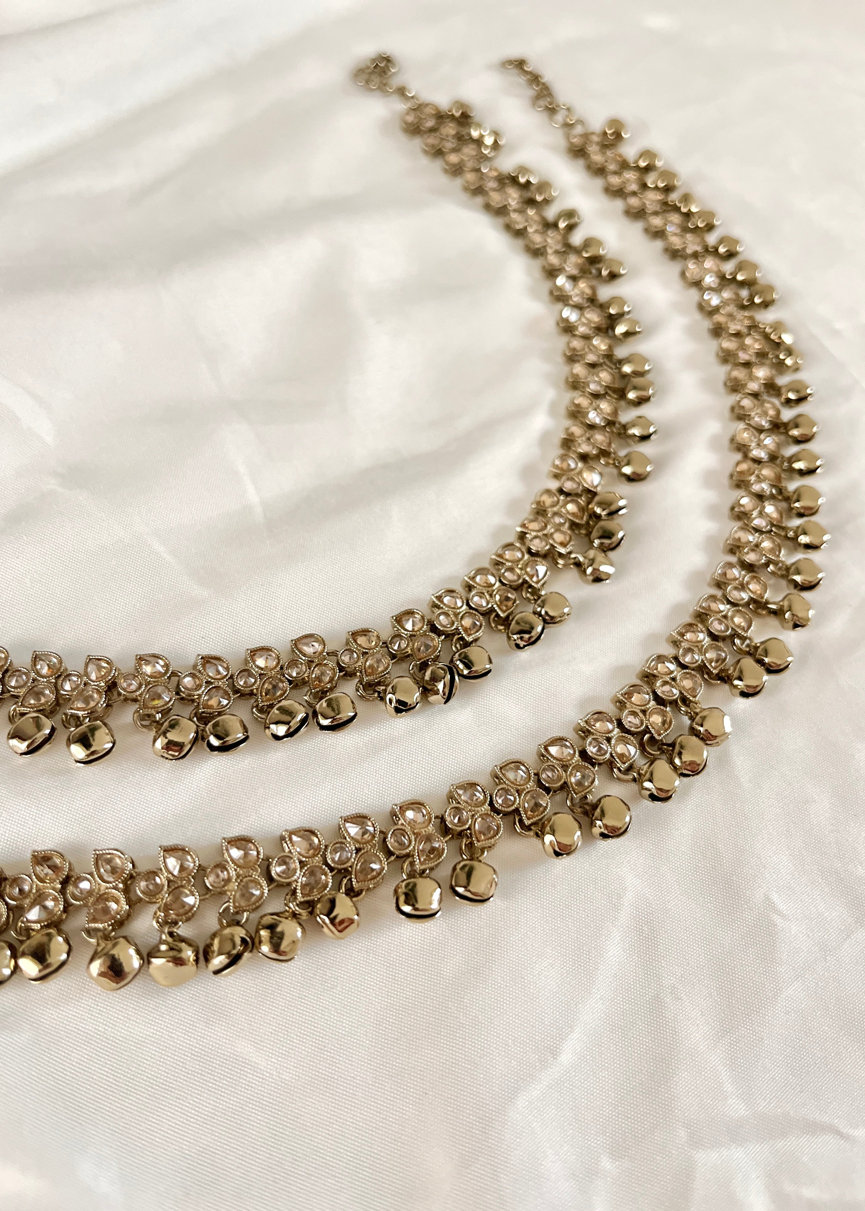 Antique Gold Ghungroo Anklets