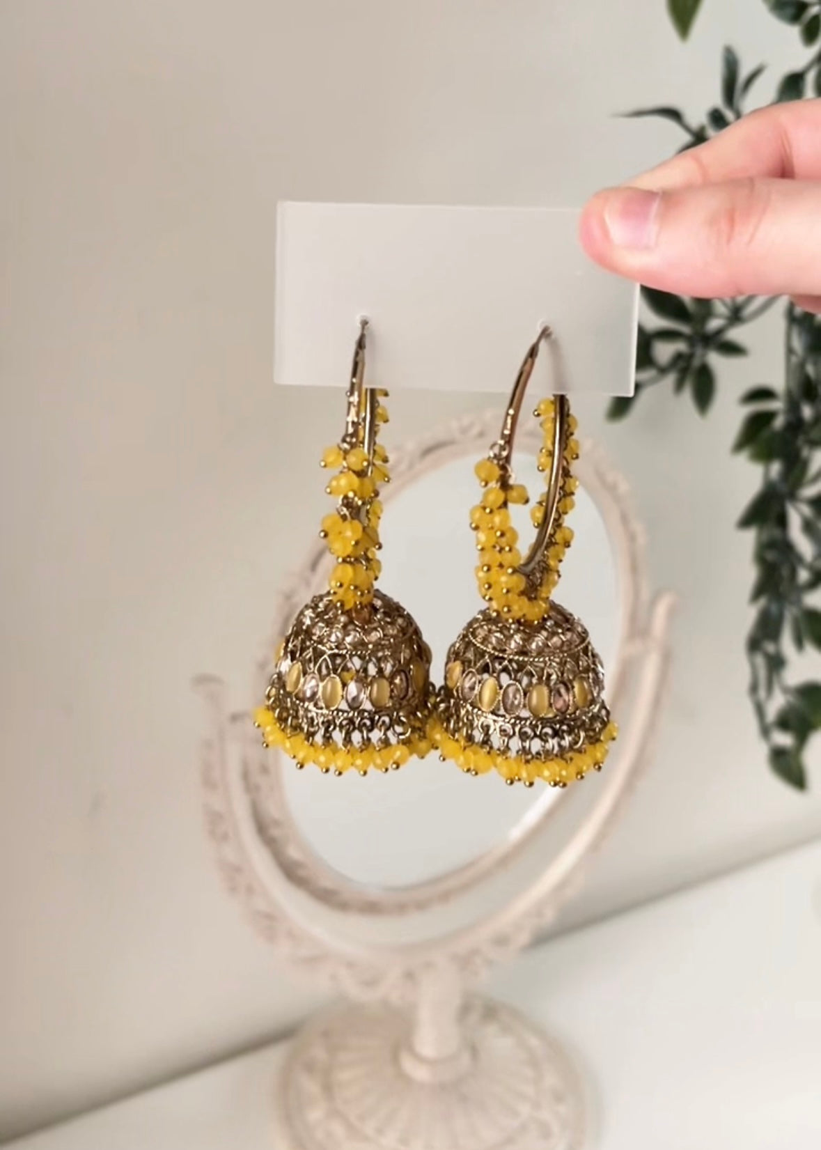 ALAIYA - Hoop Jhumka Tikka Set