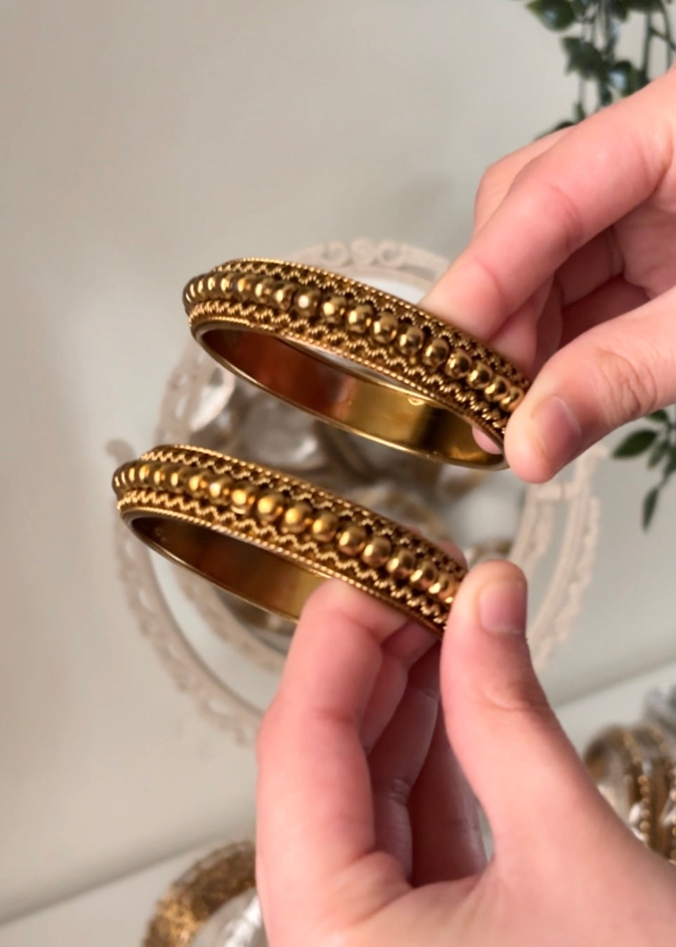 Gold Antique Bangles