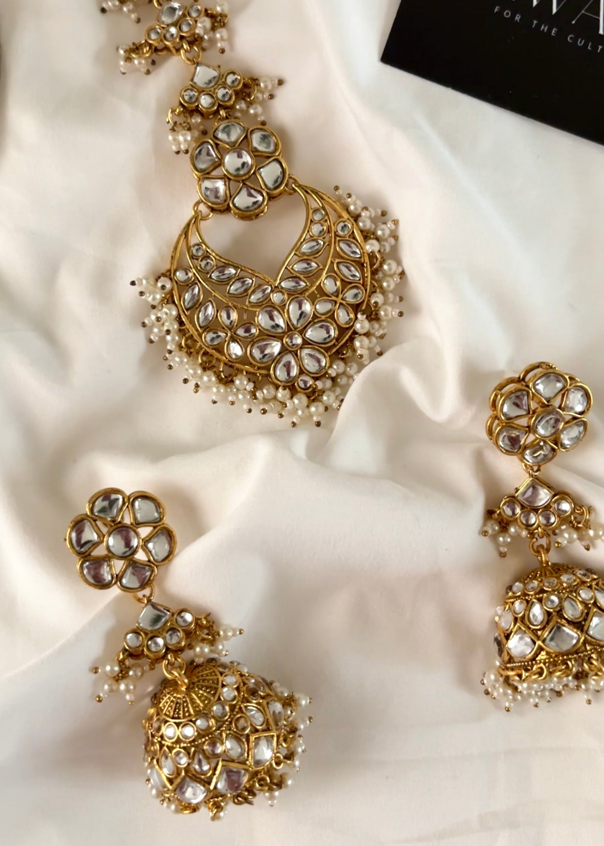 NAIMAL - Kundan Jhumka Tikka Set