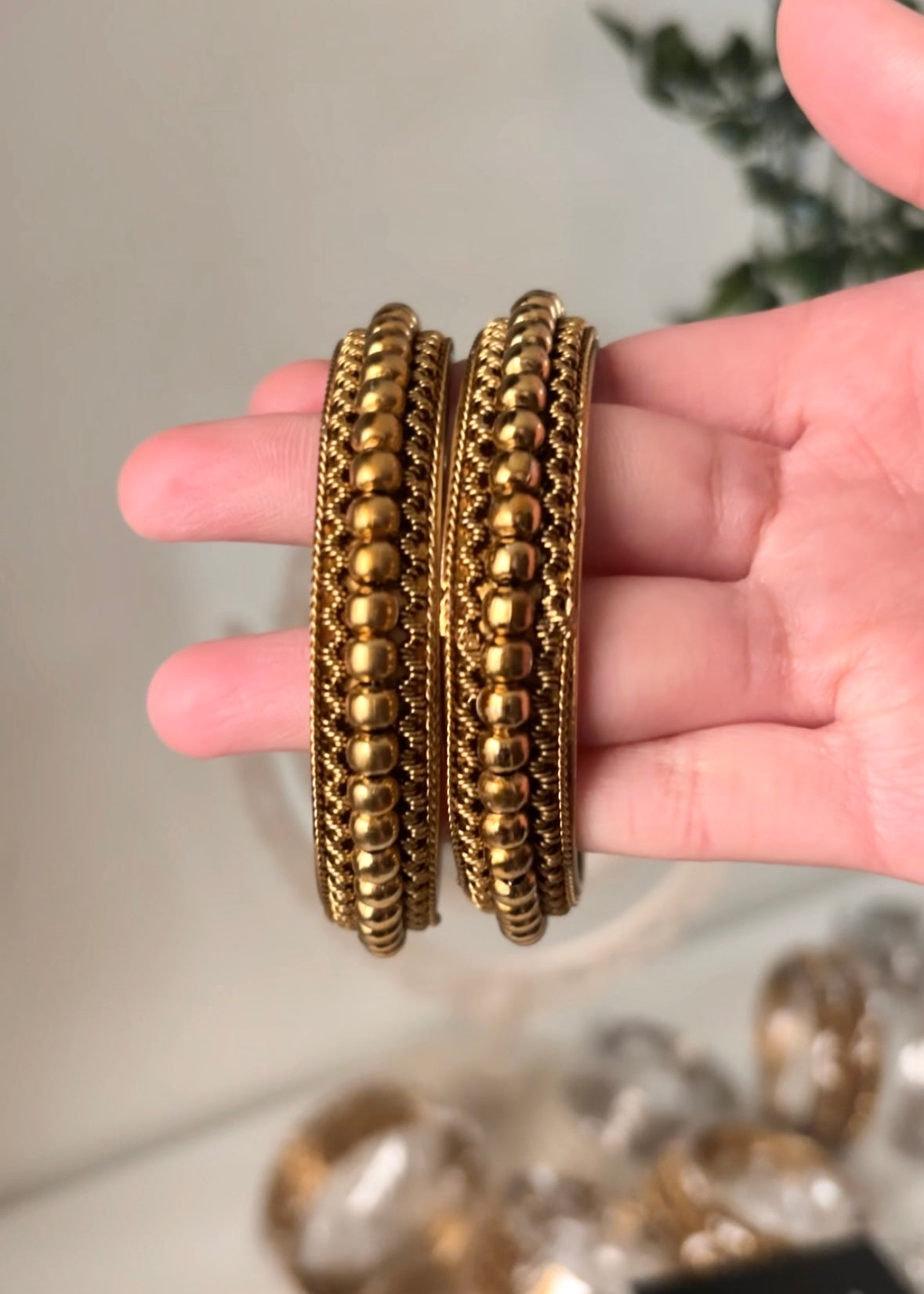 Gold Antique Bangles