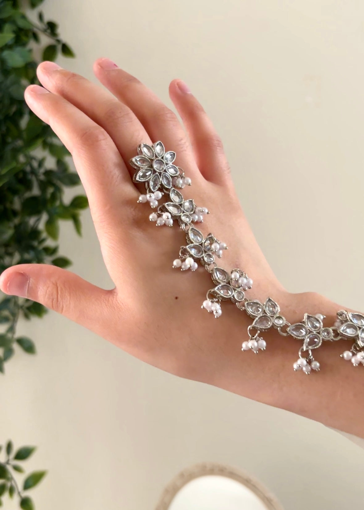 Silver Hathphool (Pair)