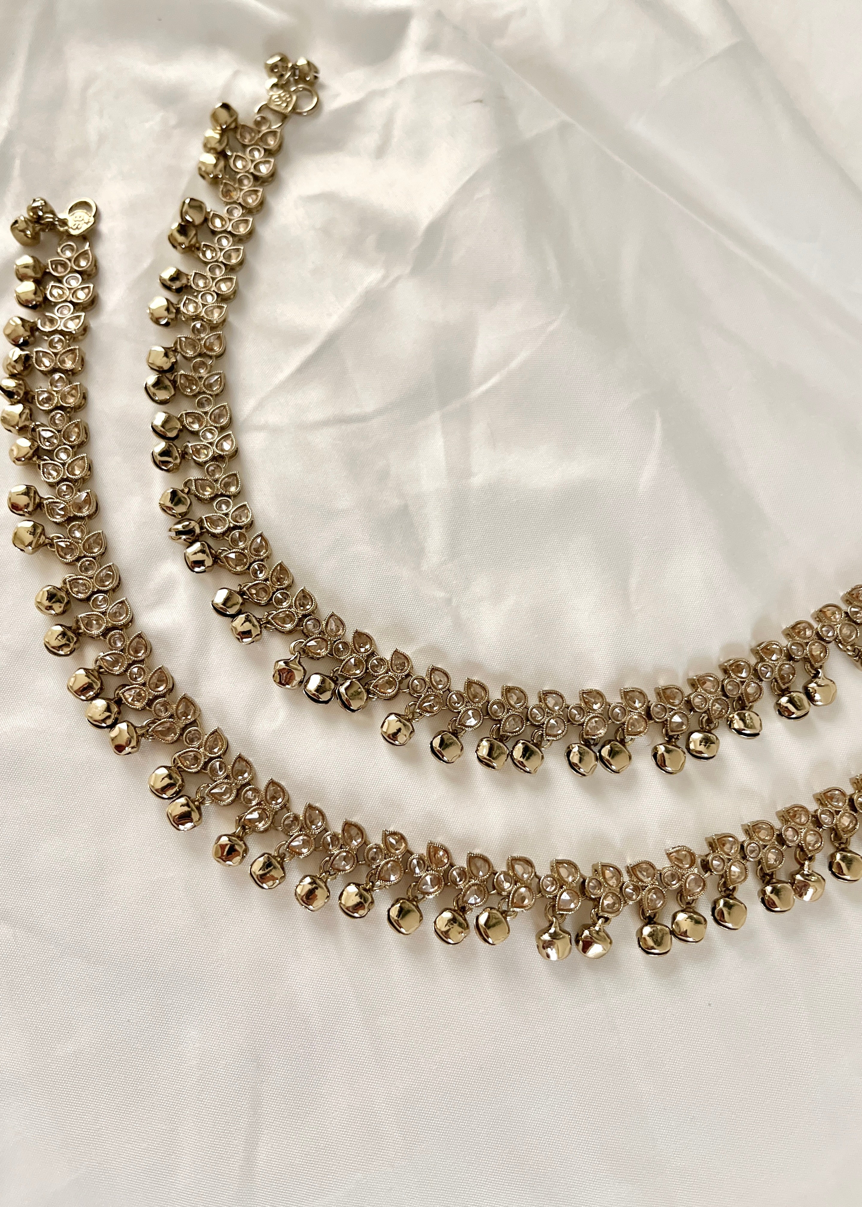 Antique Gold Ghungroo Anklets