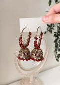 ALAIYA - Hoop Jhumka Tikka Set