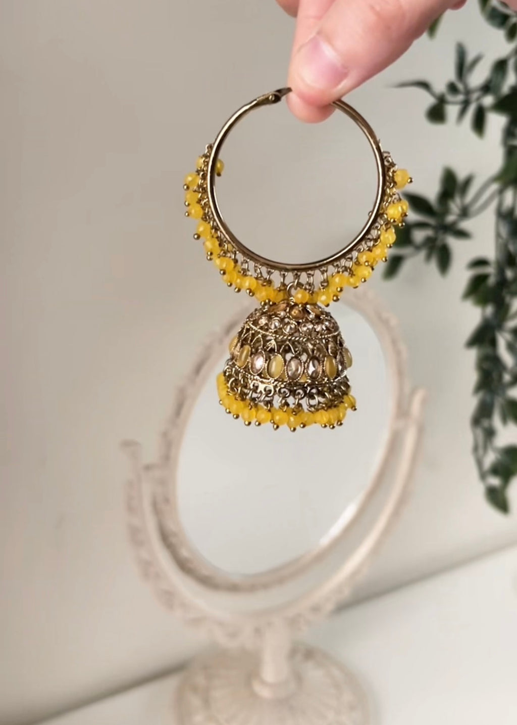 ALAIYA - Hoop Jhumka Tikka Set