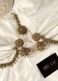 HOORAIN - Golden Jhumka Sahara Set