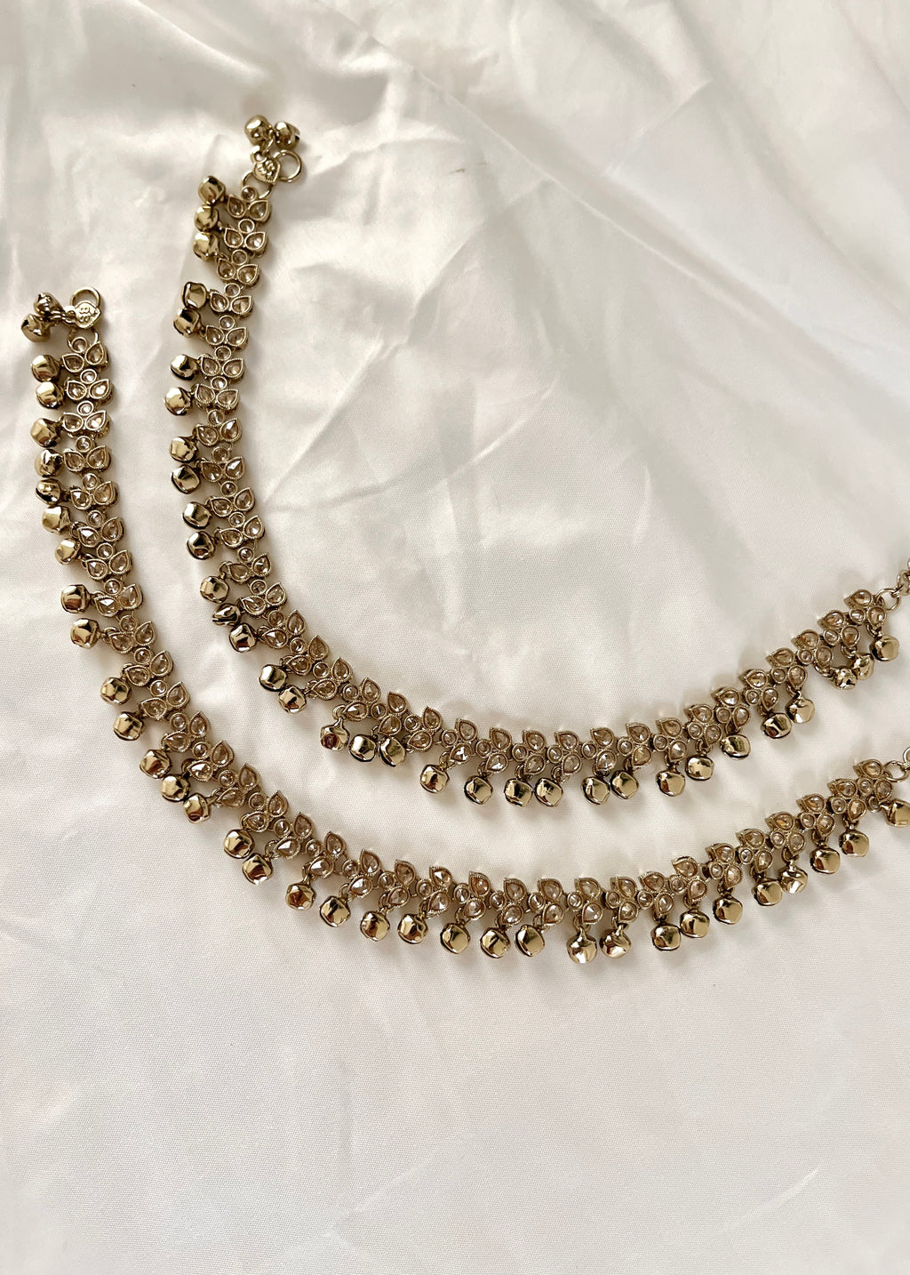 Antique Gold Ghungroo Anklets